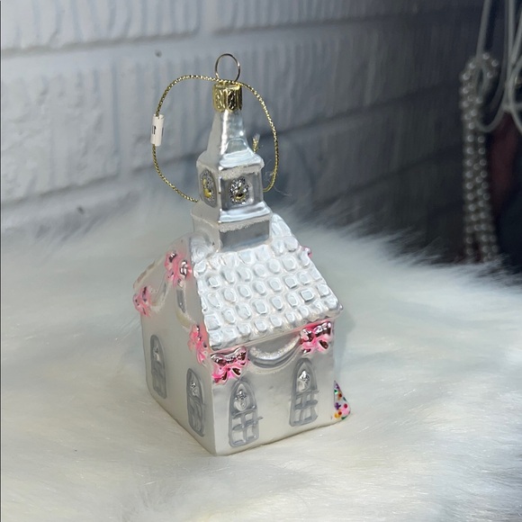 Silver and Pink Holiday Church Ornament 2010 - Picture 2 of 3